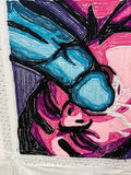 Brad Ouellette, CUM SHOT - Pink/Blue/Purple (handmade Rug), 2025