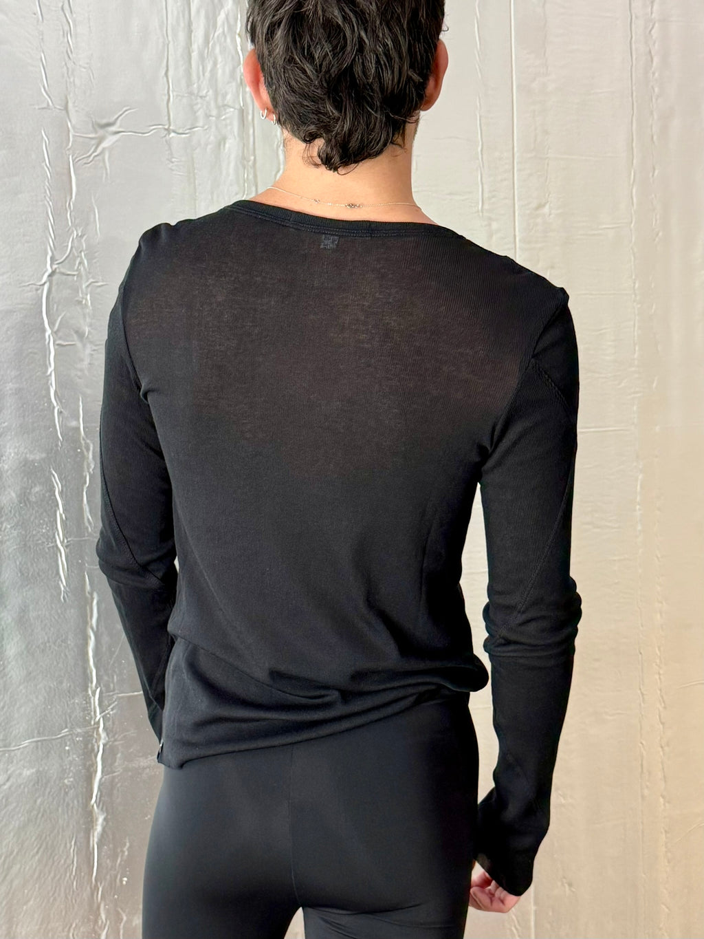 Jordanluca BLUES LONGSLEEVE TOP BLACK