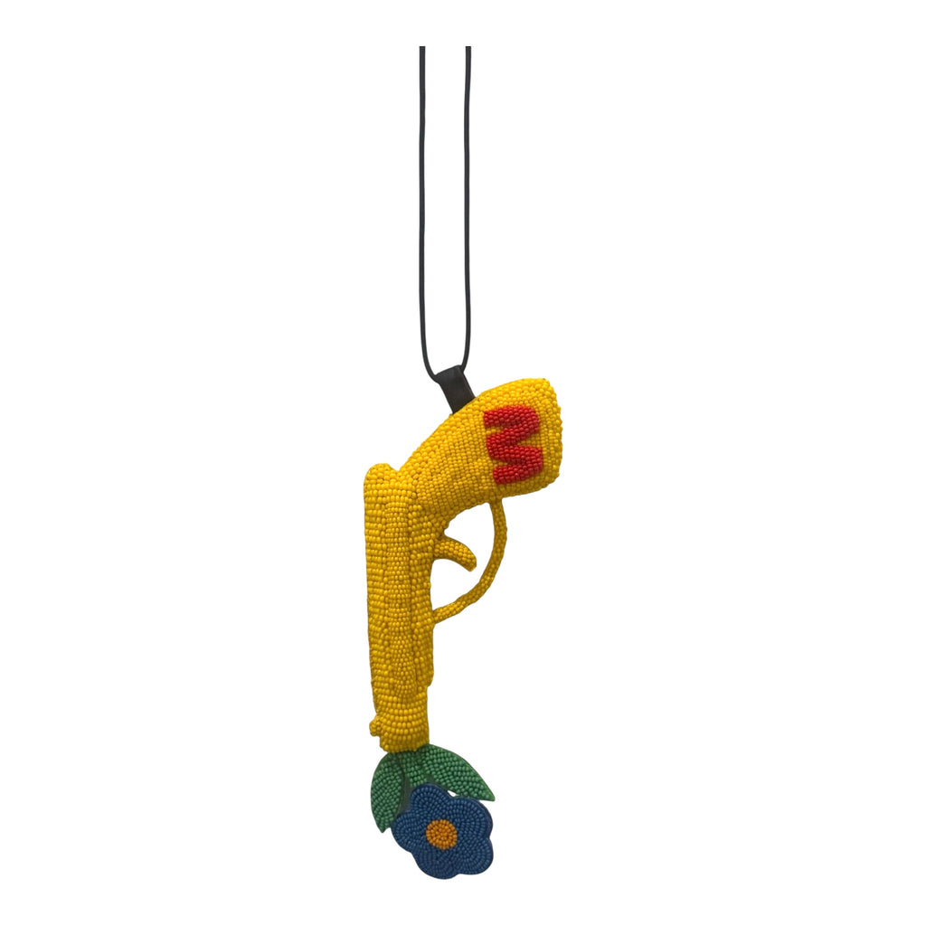 Walter Van Beirendonck peace Gun Necklace - Yellow