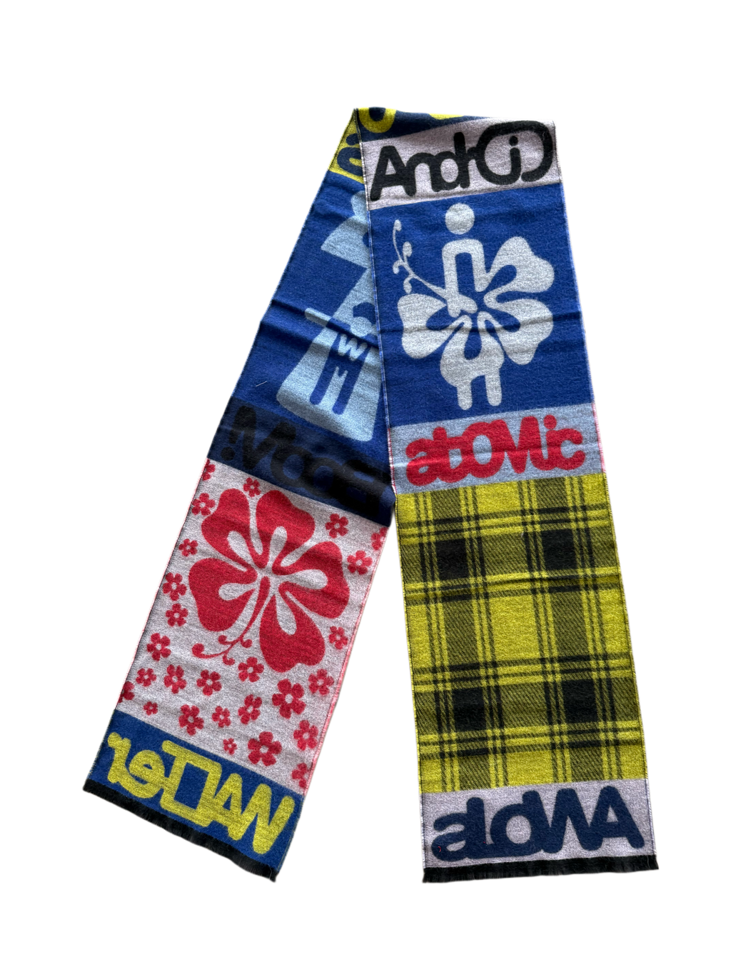 Walter Van Beirendonck Alowa Scarf Flame Scarlet / Blue