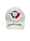 Smiley Cap in White by Walter van Beirendonck