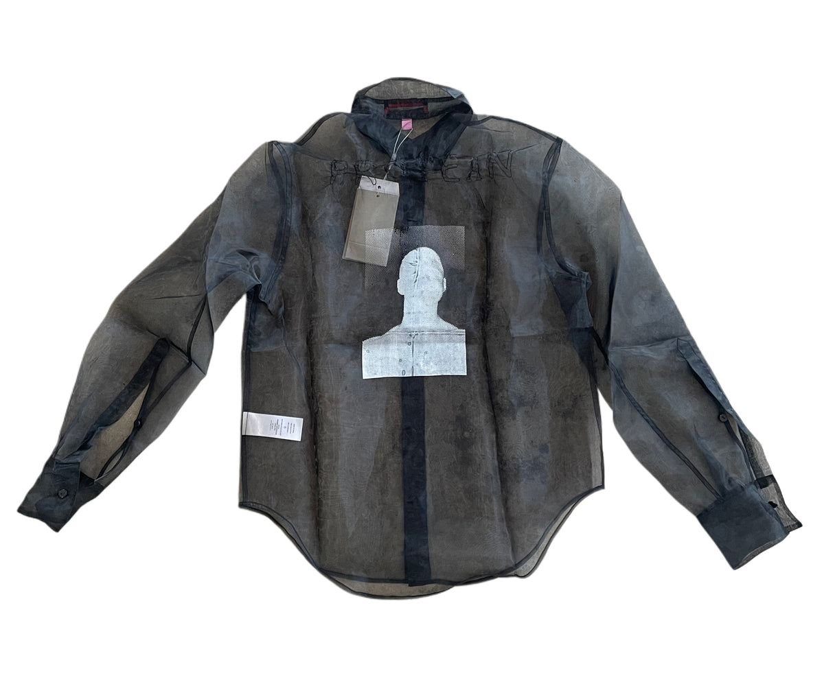 Eckhaus Latta FW24 Transparent Shirt Black