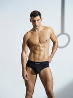 RED Hot Hip Brief Mono-Tone in Black