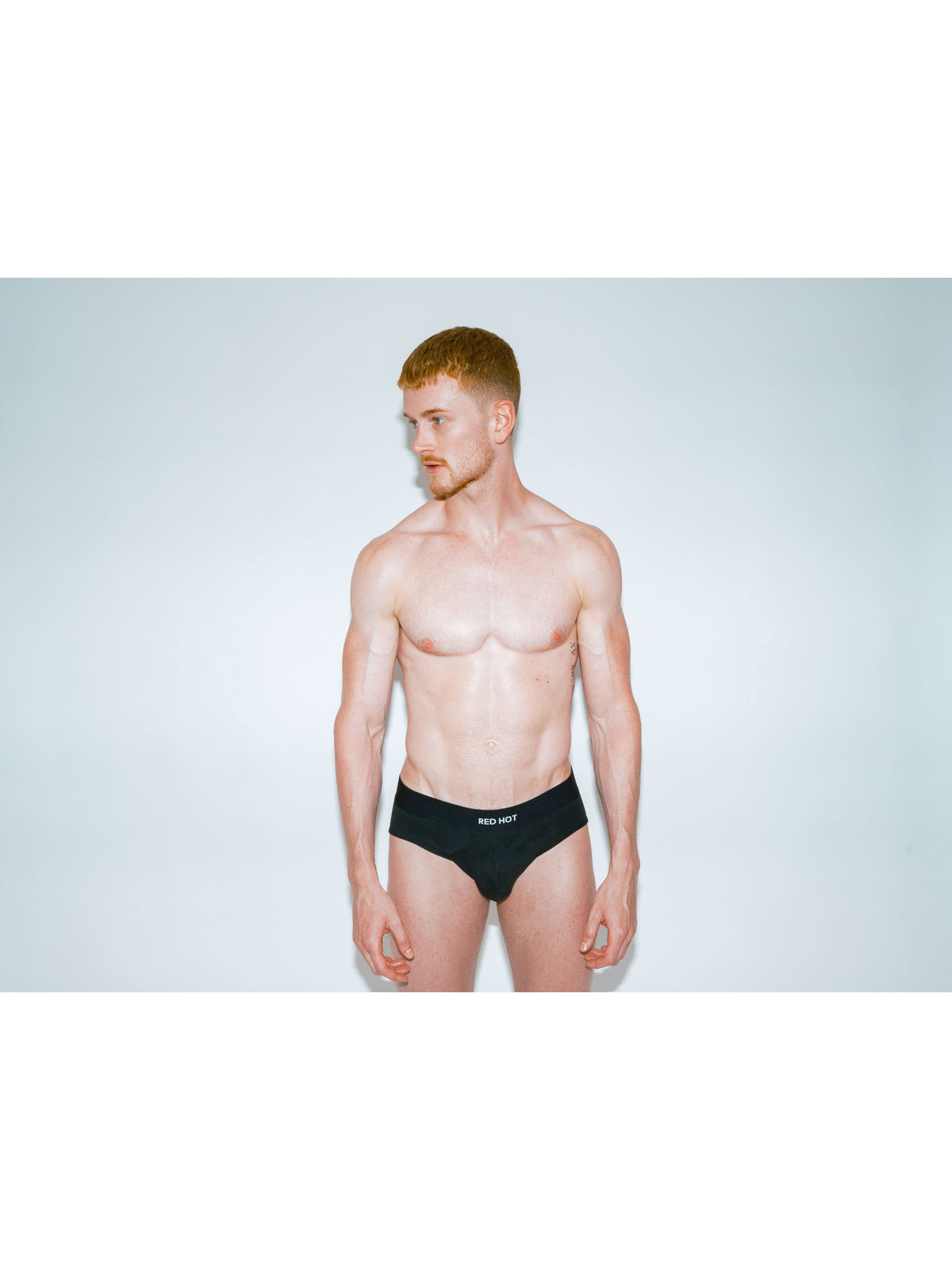RED Hot Hip Brief Mono-Tone in Black