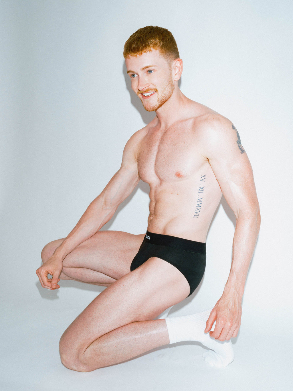 RED Hot Hip Brief Mono-Tone in Black