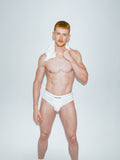RED Hot Hip Brief Mono-Tone in White