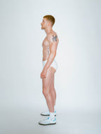 RED Hot Hip Brief Mono-Tone in White