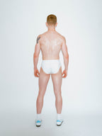 RED Hot Hip Brief Mono-Tone in White