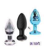 Dr. Tush's Venture Collection Anal Plug Set - Glass, Metal, Silicone - Medium