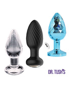 Dr. Tush's Venture Collection Anal Plug Set - Glass, Metal, Silicone - Small