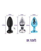 Dr. Tush's Venture Collection Anal Plug Set - Glass, Metal, Silicone - Small