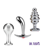 Dr. Tush's Tools of Temptation Anal Plug Set - Metal - Small