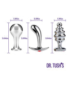 Dr. Tush's Tools of Temptation Anal Plug Set - Metal - Small