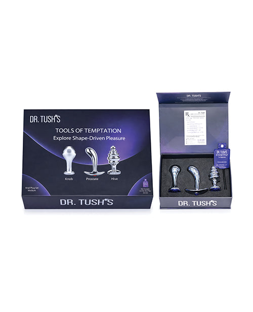 Dr. Tush's Tools of Temptation Anal Plug Set - Metal - Small