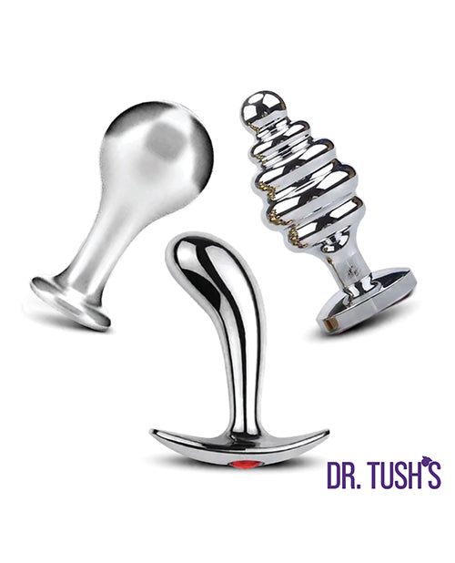 Dr. Tush's Tools of Temptation Anal Plug Set - Metal - Medium