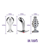 Dr. Tush's Tools of Temptation Anal Plug Set - Metal - Medium