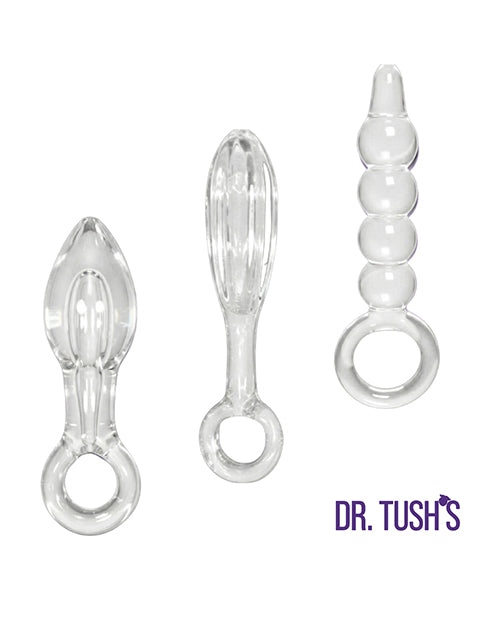 Dr. Tush's Halo of Pleasure Collection Anal Plug Set - Glass