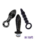 Dr. Tush's Dark Curiosity Collection Anal Plug Set - Glass