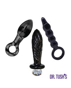 Dr. Tush's Dark Curiosity Collection Anal Plug Set - Glass