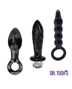 Dr. Tush's Dark Curiosity Collection Anal Plug Set - Glass