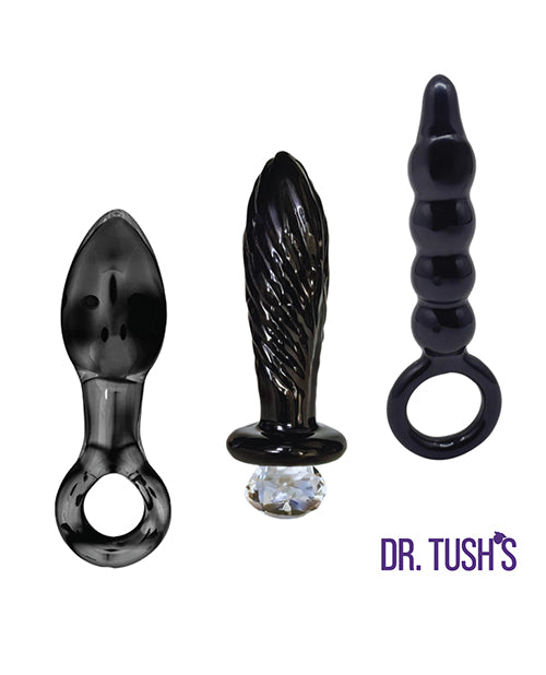 Dr. Tush's Dark Curiosity Collection Anal Plug Set - Glass