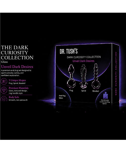 Dr. Tush's Dark Curiosity Collection Anal Plug Set - Glass