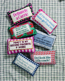 Inferior Martini Needlepoint Pillow