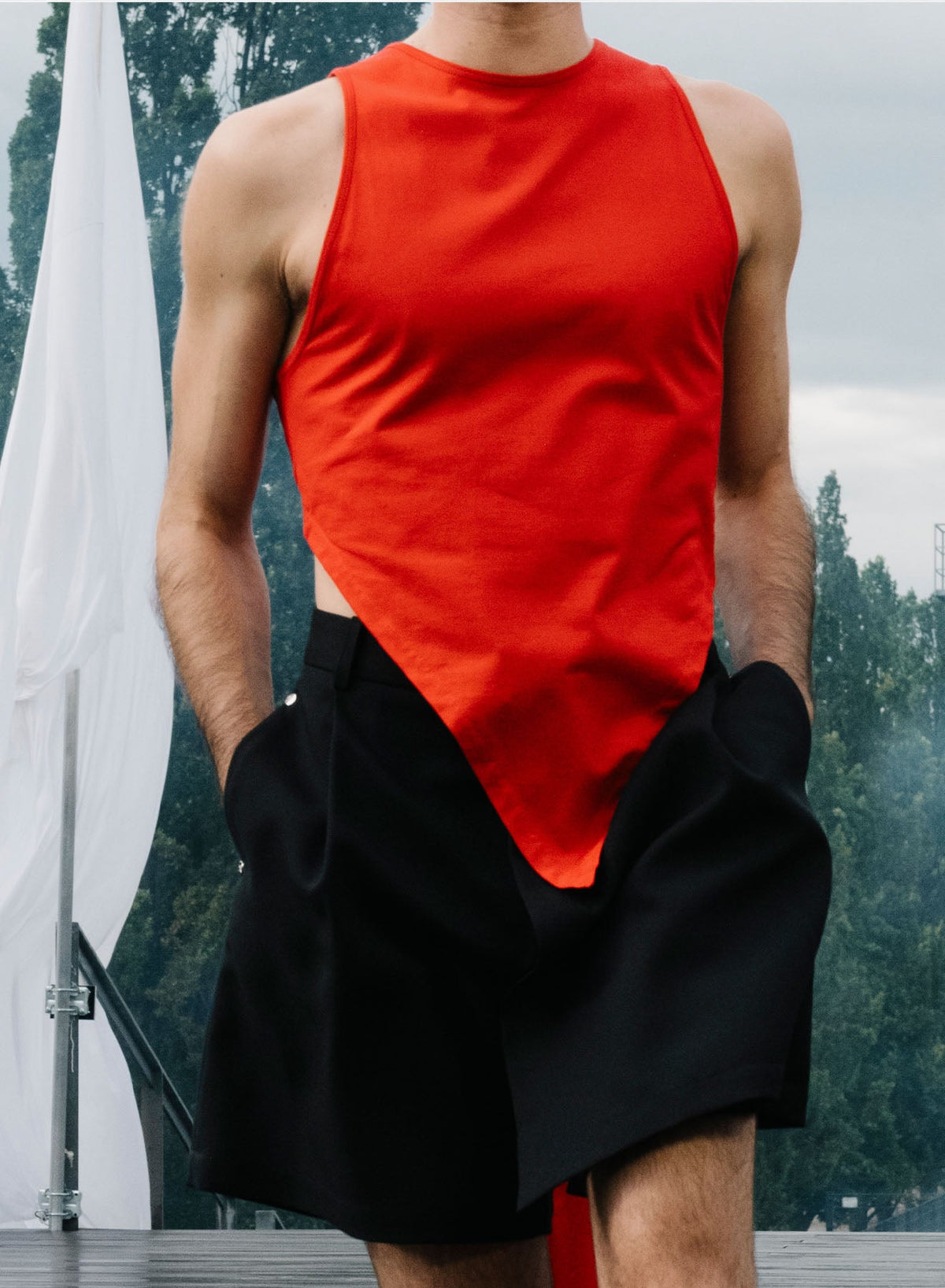 GMBH AYLIN TIED TANK TOP RED