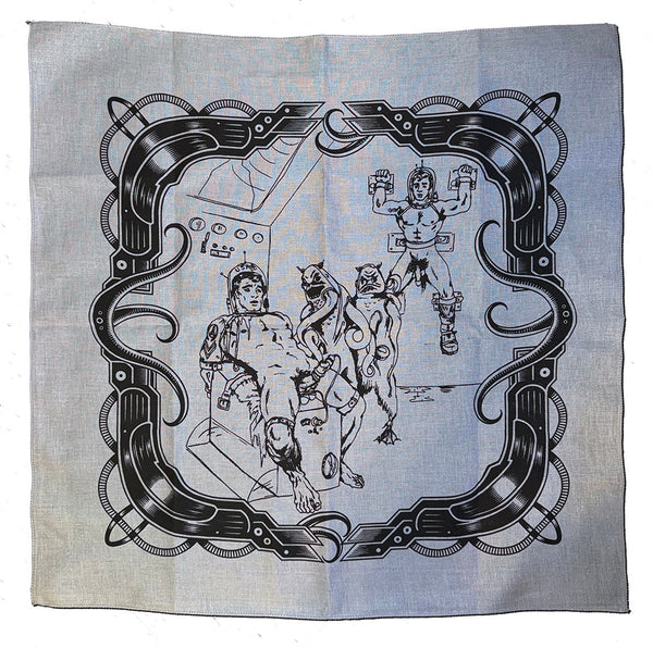 Etienne Science-Fiction Leather Bandana - Grey