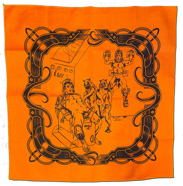 Etienne Science-Fiction Leather Bandana - Orange