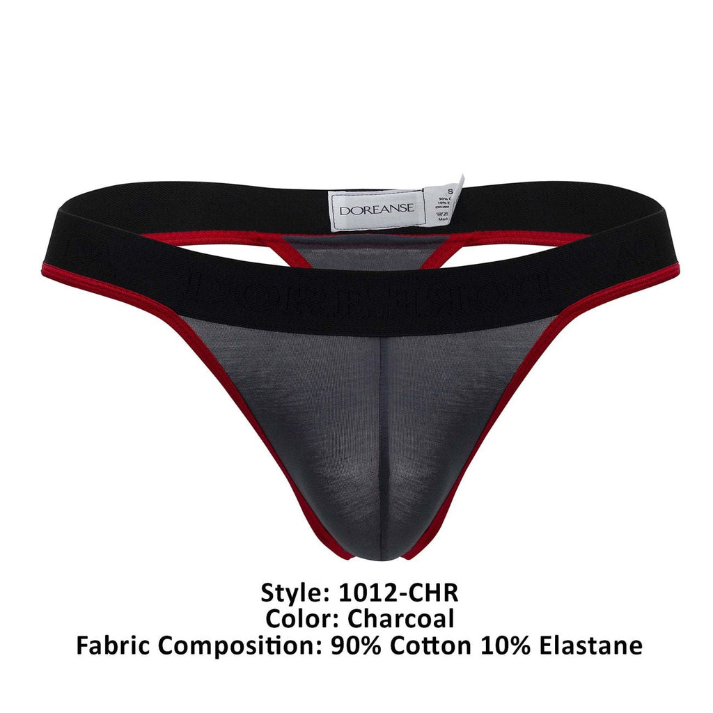Doreanse Borderline Thongs - Charcoal