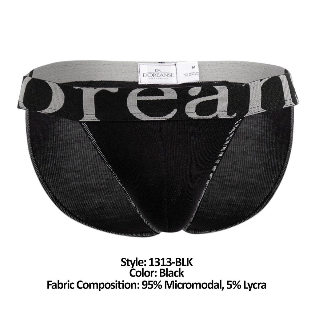 Doreanse Ribbed Micromodal Bikini - Black