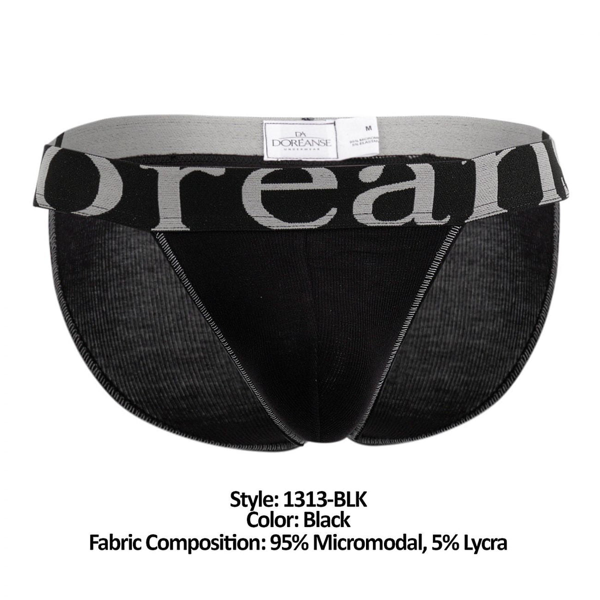 Doreanse Ribbed Micromodal Bikini - Black