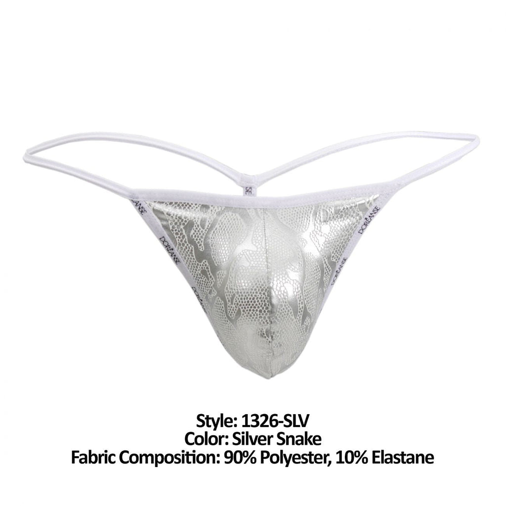 Doreanse Flashy G-String - Silver Snake