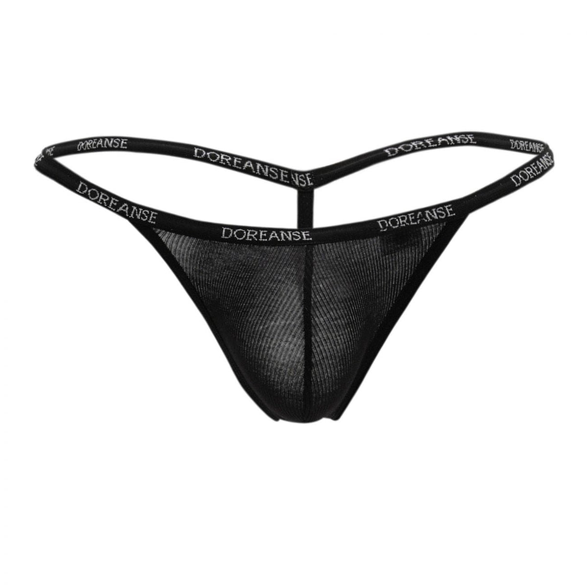 Doreanse Ribbed Modal T-thong - Black