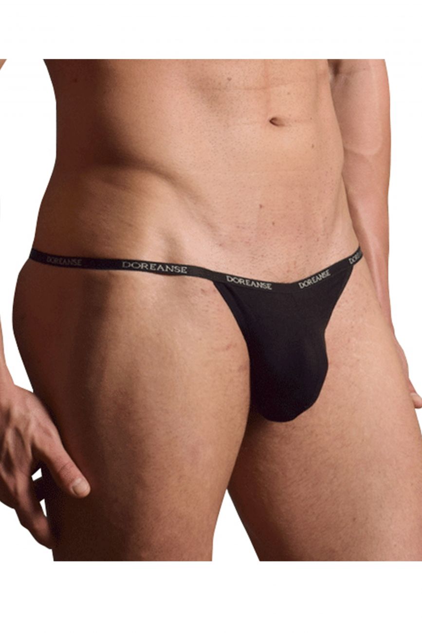 Doreanse Ribbed Modal T-thong - Black