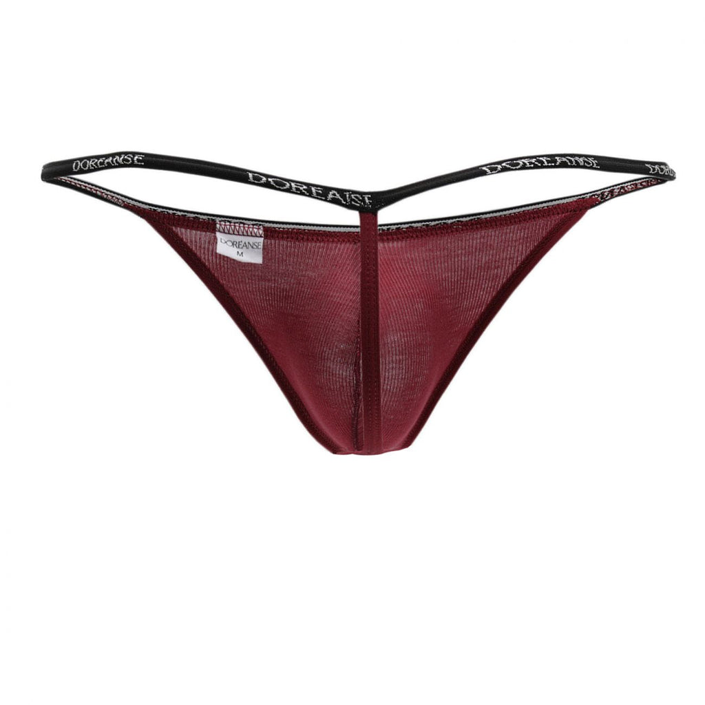 Doreanse Ribbed Modal T-thong - Bordeaux