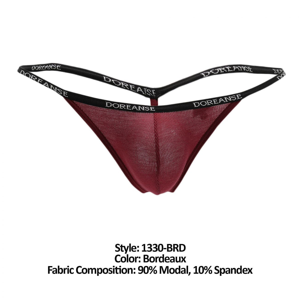 Doreanse Ribbed Modal T-thong - Bordeaux
