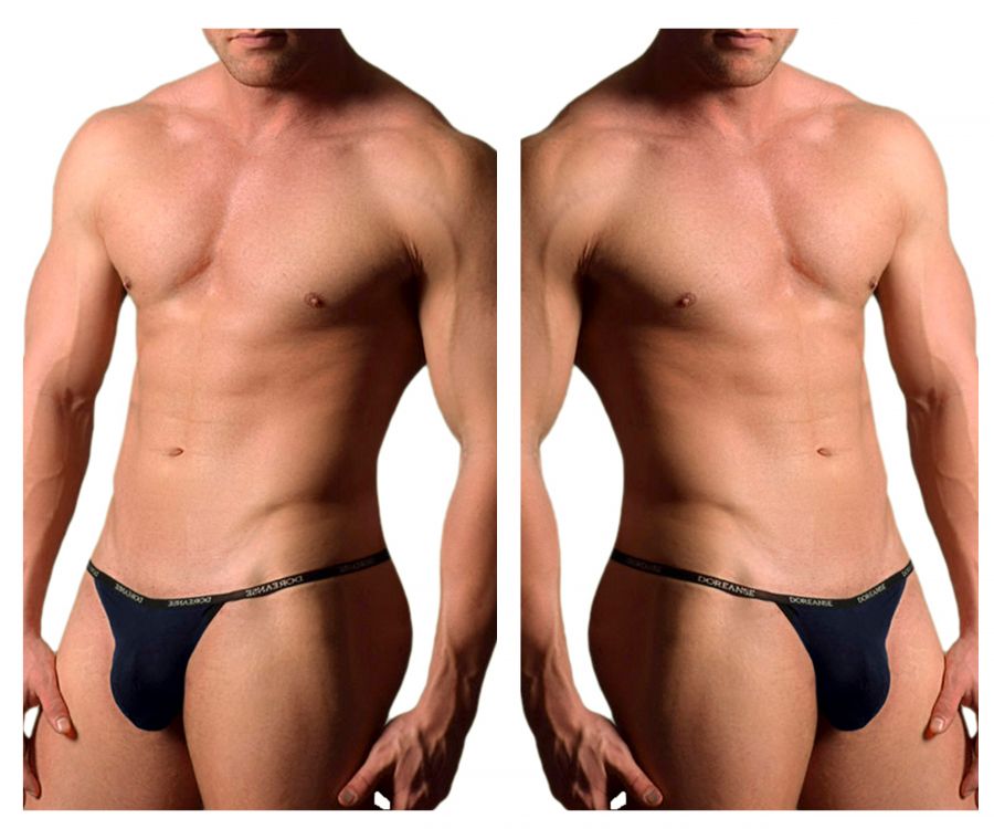 Doreanse Ribbed Modal T-thong - Navy