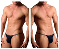 Doreanse Ribbed Modal T-thong - Navy