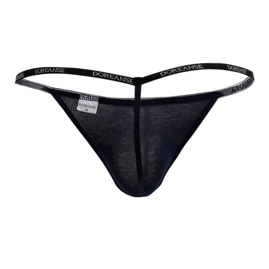 Doreanse Ribbed Modal T-thong - Navy