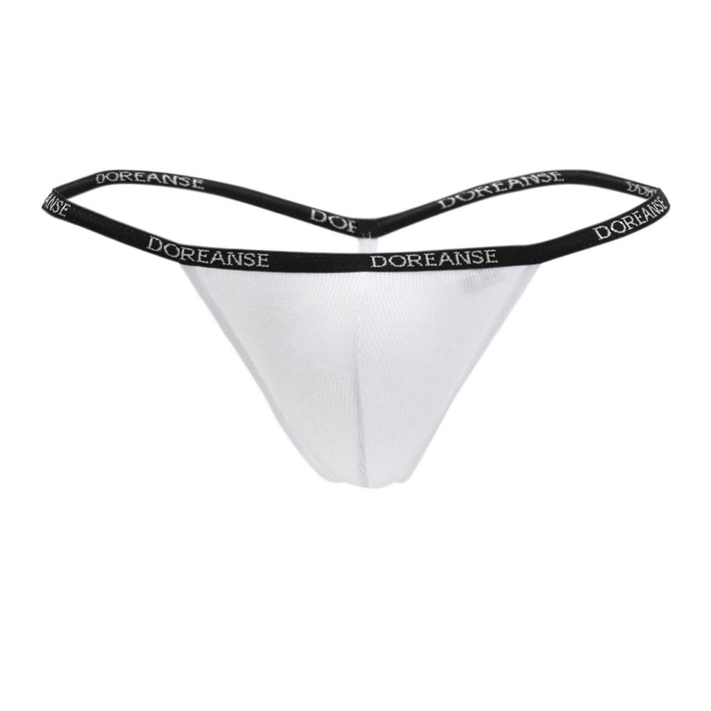 Doreanse Ribbed Modal T-thong - White