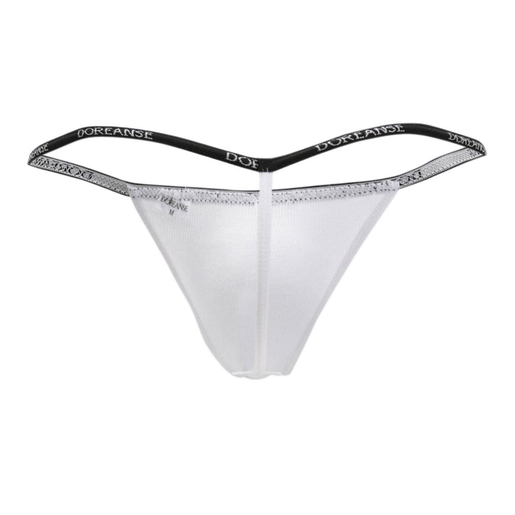 Doreanse Ribbed Modal T-thong - White