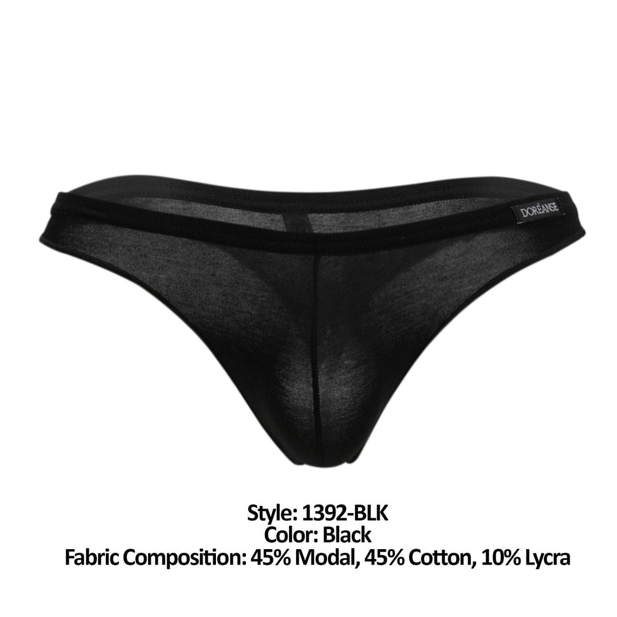 Doreanse Euro Thong - Black