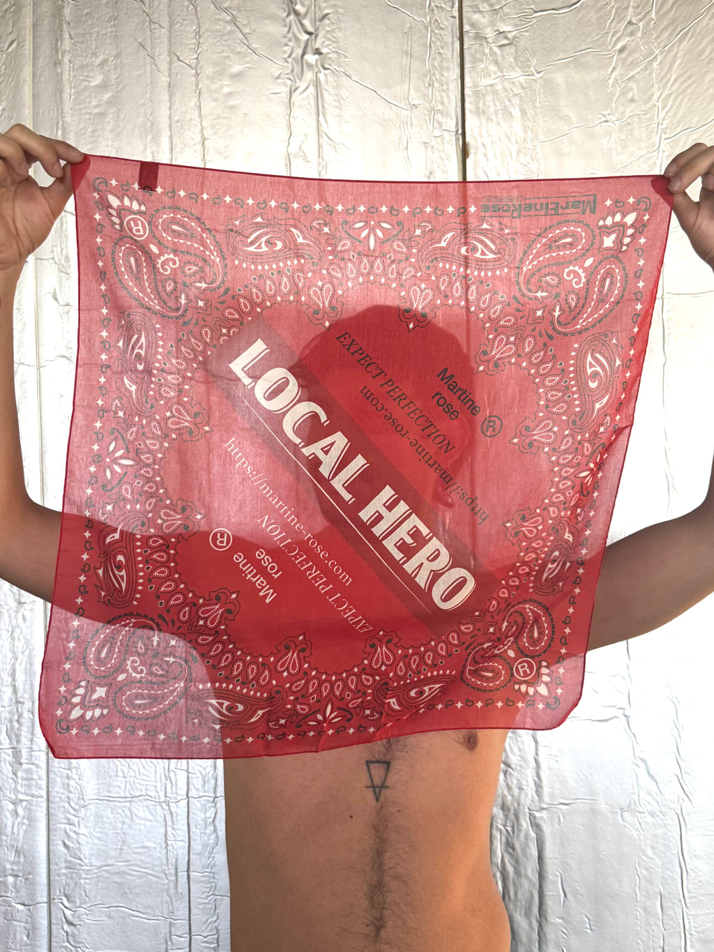 MARTINE ROSE BANDANA in RED