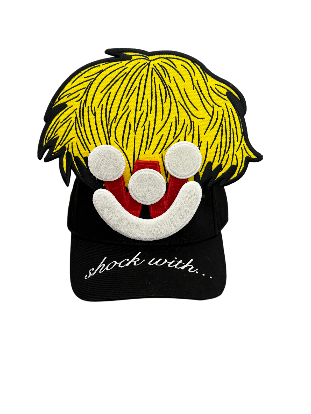Smiley Cap in Black by Walter van Beirendonck