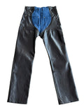 GMBH FAUX LEATHER AND DENIM ZIP PANTS FW 24-25