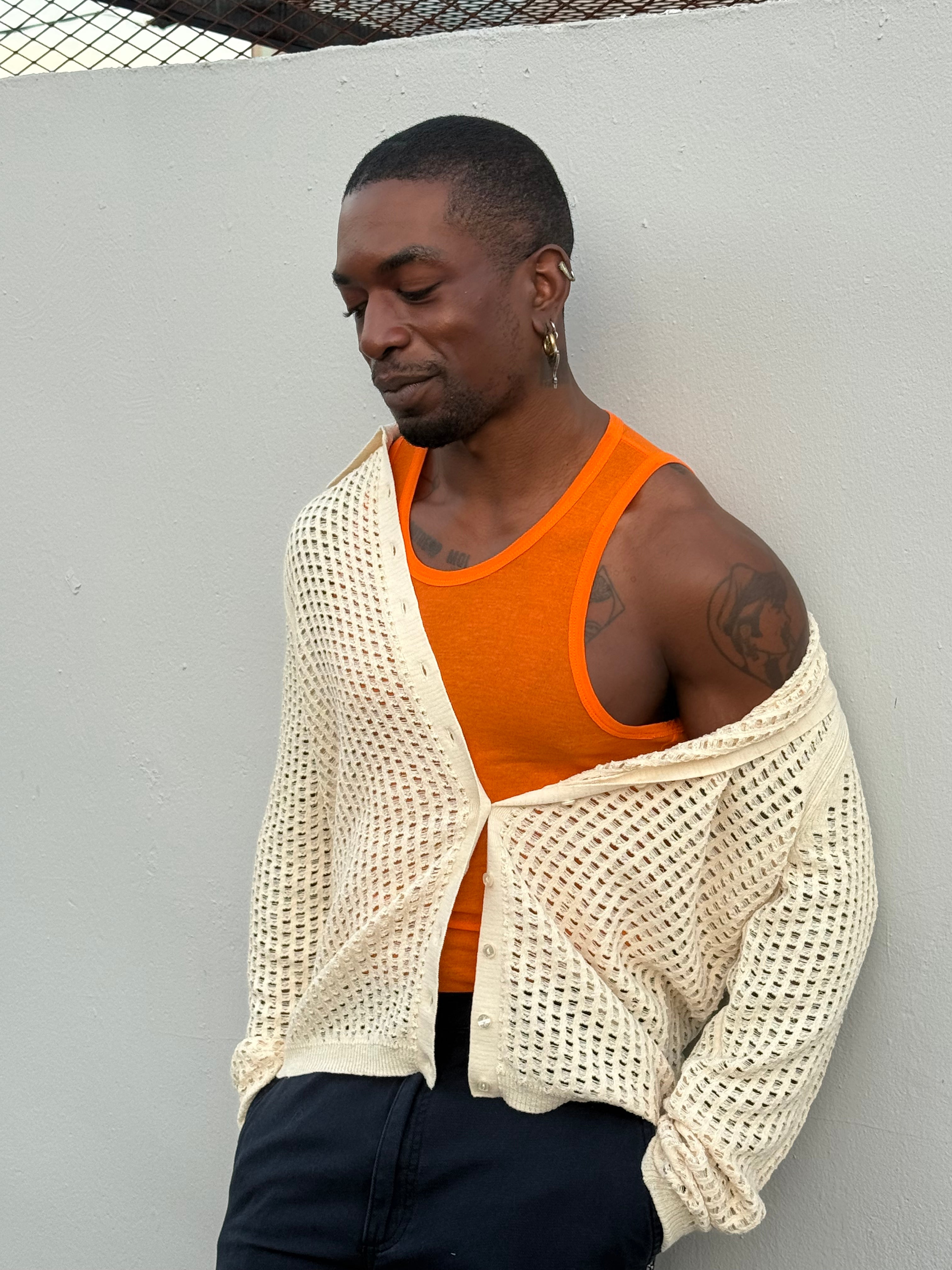 Eckhaus Latta BREEZE BUTTONDOWN Off-White