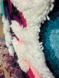Brad Ouellette, CUM SHOT - Pink/Blue/Purple (handmade Rug), 2025