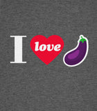 I Love Eggplant Tee by Peachy Kings